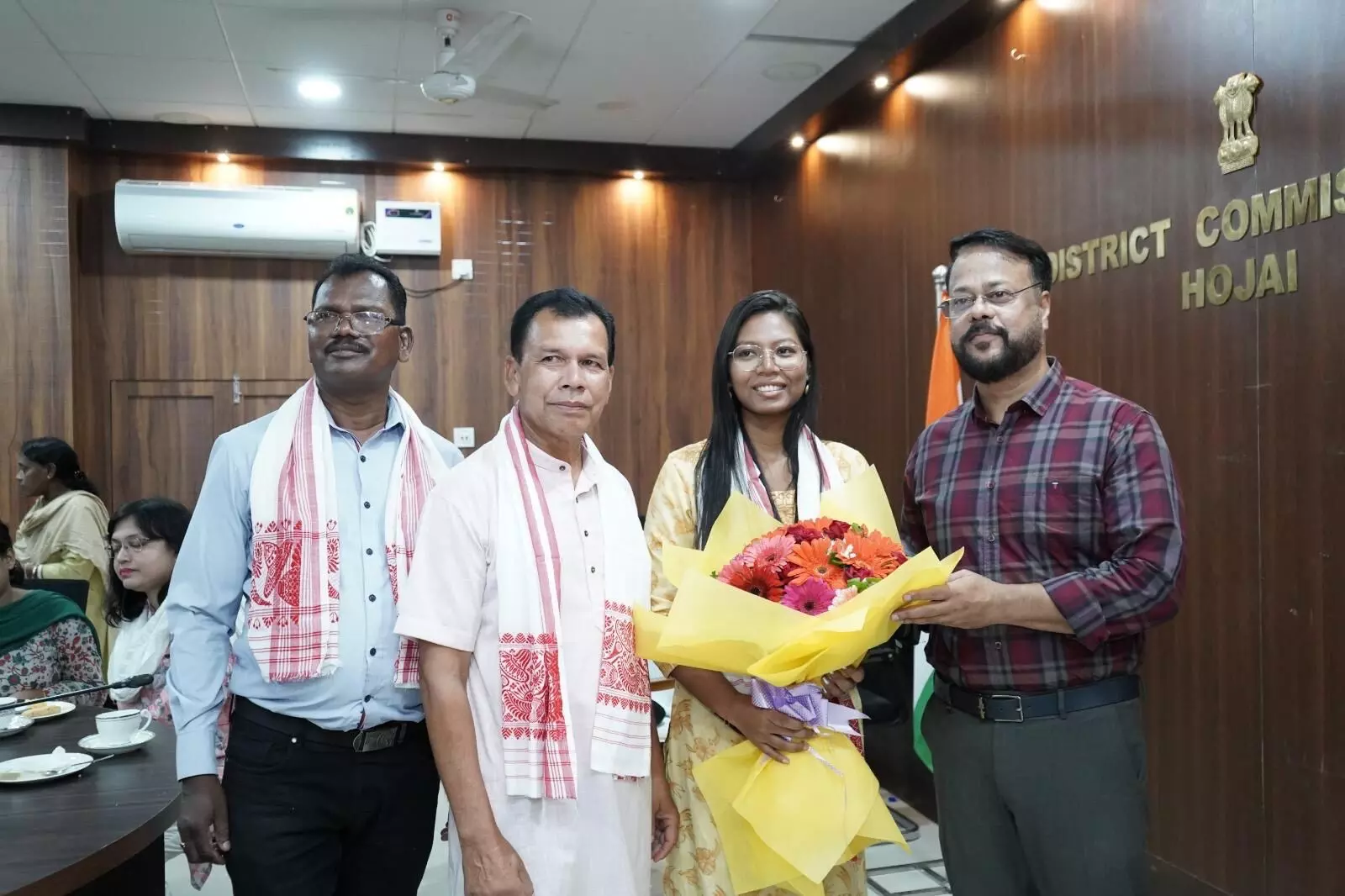 Hojai DC Felicitates First Female Doctor from Santal Community