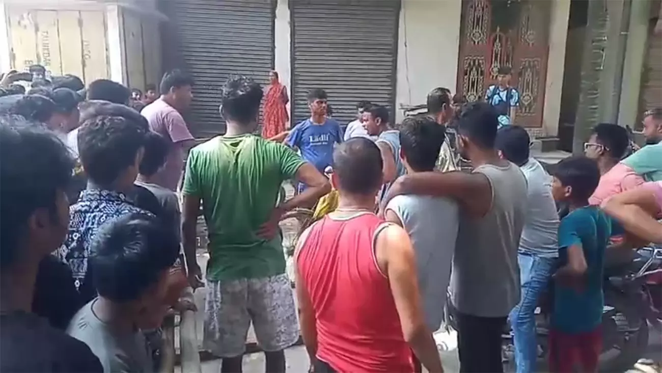 Tension grips Dhubri after alleged cow meat found at temple Tension grips Dhubri after alleged cow meat found at temple