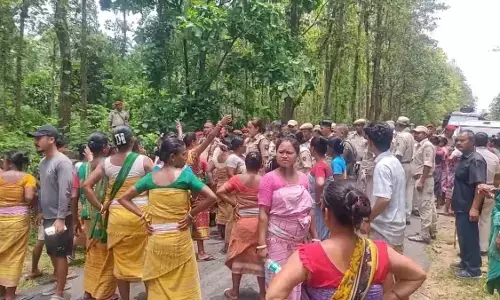 Protest against land eviction for Adani Power Plant in Kokrajhar Protest against land eviction for Adani Power Plant in Kokrajhar