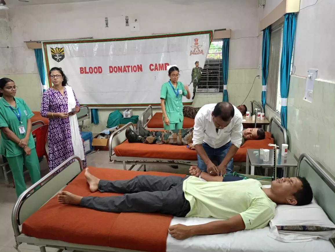 Blood donation camp held Blood donation camp held