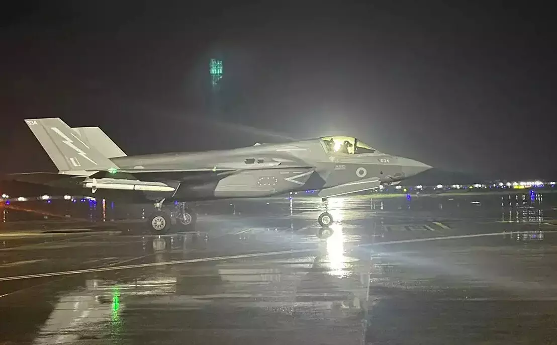 British F-35B Fighter Jet Makes Emergency Landing in Thiruvananthapuram British F-35B Fighter Jet Makes Emergency Landing in Thiruvananthapuram