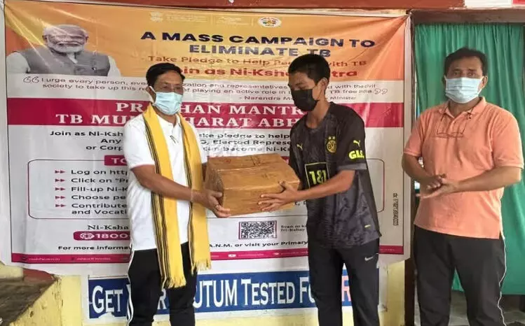Liromoba MLA Pesi Jilen Adopts TB Patients under Ni-Kshay Mitra Initiative Liromoba MLA Pesi Jilen Adopts TB Patients under Ni-Kshay Mitra Initiative