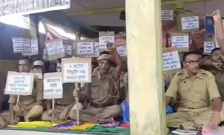 Home Guards launch indefinite hunger strike in Sribhumi Home Guards launch indefinite hunger strike in Sribhumi