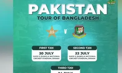 Pakistan to tour Bangladesh for three-match T20I series in July Pakistan to tour Bangladesh for three-match T20I series in July