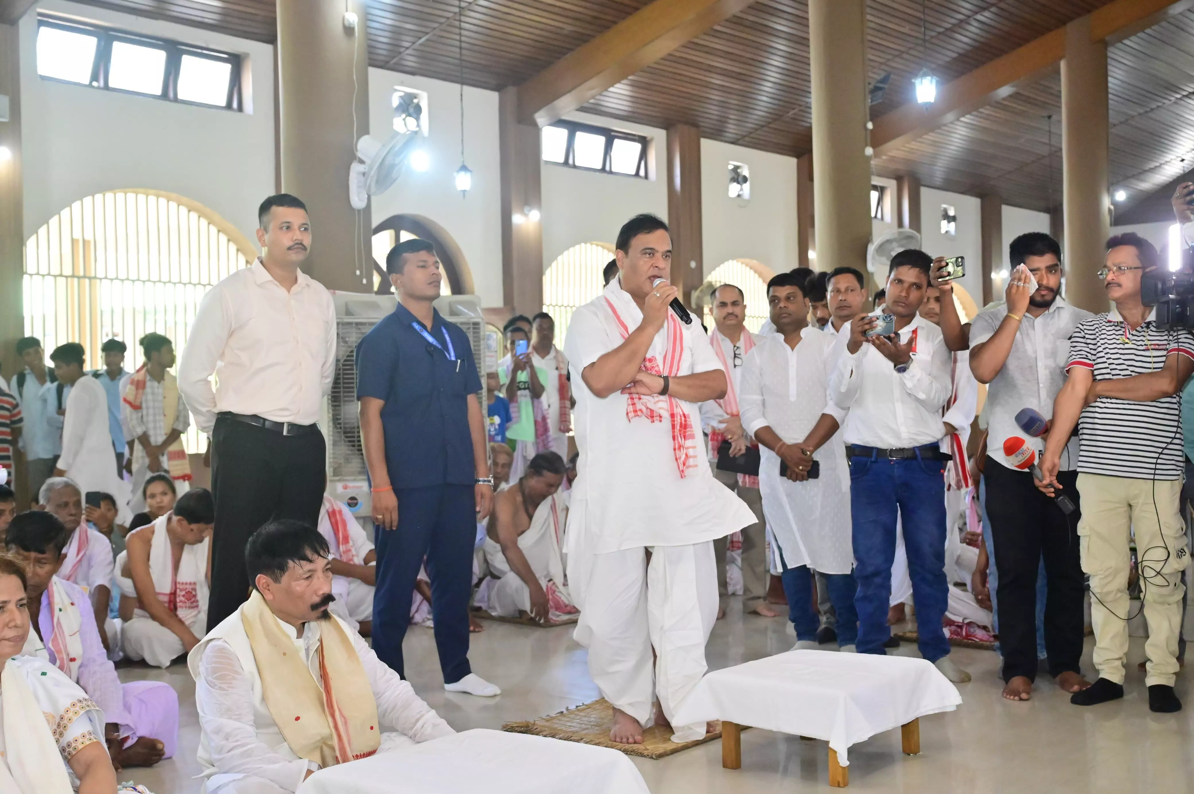 Assam CM inaugurates the newly constructed Natghar of Sri Sri Athkhelia Namghar Assam CM inaugurates the newly constructed Natghar of Sri Sri Athkhelia Namghar