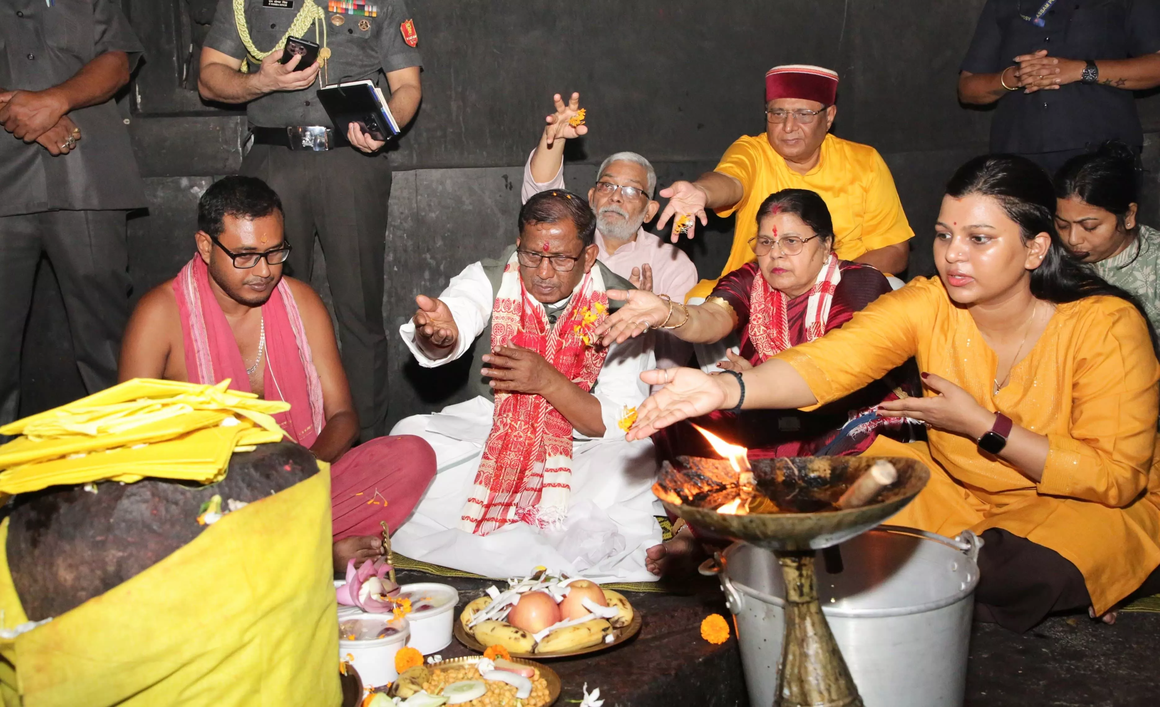Assam Governor visits Navagraha Temple