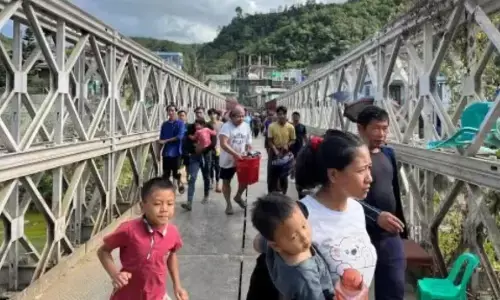 Fresh Influx into Mizoram’s Champhai After Myanmar Border Clashes Fresh Influx into Mizoram’s Champhai After Myanmar Border Clashes