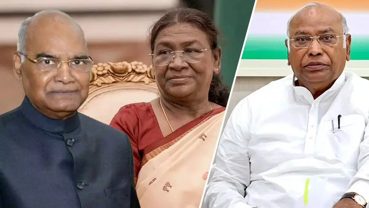 BJP Accuses Mallikarjun Kharge of Insulting President Droupadi Murmu And Former President Ramnath Kovind Over His Land Grabbing Remarks BJP Accuses Mallikarjun Kharge of Insulting President Droupadi Murmu And Former President Ramnath Kovind Over His Land Grabbing Remarks