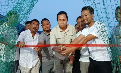 New artificial volleyball turf ground inaugurated in Seijosa New artificial volleyball turf ground inaugurated in Seijosa