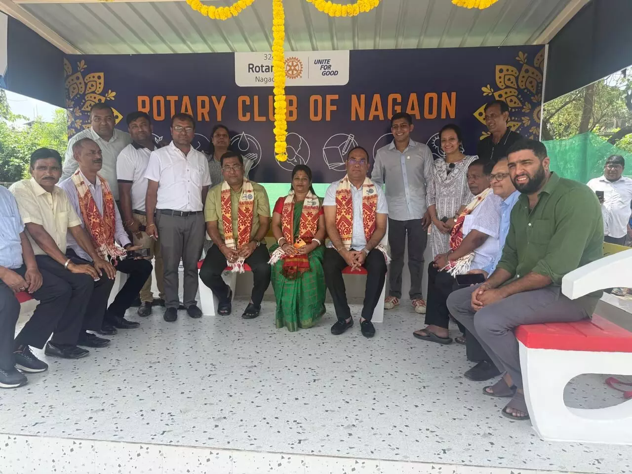 Rotary Club, Nagaon inaugurates waiting shed Rotary Club, Nagaon inaugurates waiting shed